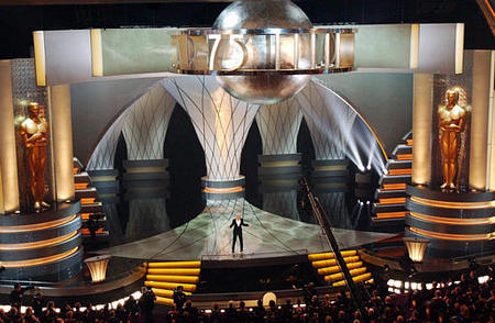 Host Steve Martin delivers his opening monologue, 75th annual Academy Awards, Los Angeles, March 23, 2003.